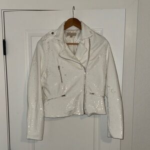 Sequin White Women's Jacket